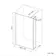 Munich Fluted Effect Matt Black Framed 8mm Wet Room Shower Glass 1400mm & 250mm Pivotal Return Panel