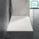 Berlin Rectangular Matt White Slate Effect SMC Composite Shower Tray 1500x700mm