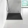 Berlin Rectangular Matt Black Slate Effect SMC Composite Shower Tray 1000x800mm