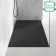 Berlin Rectangular Matt Black Slate Effect SMC Composite Shower Tray 1700x800mm