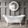 Tonbridge 1600mm Roll Top Bath - White Claw Feet