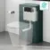 Detroit Cable Operated Concealed Cistern With Brushed Gunmetal Square Push Button