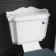 Lima Traditional Close Coupled Toilet With Inky Blue Wooden Seat