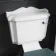 Lima Traditional Close Coupled Toilet With Midnight Green Wooden Seat