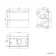Corsica Storm Grey Wall Hung Slimline Basin Drawer Vanity 600mm