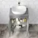 Avon Stone Grey Vanity with Curved Counter Top Basin 600mm