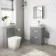 Avon Stone Grey Vanity Drawer with Marble Top & Curved Counter Top Basin 600mm
