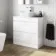 Trent Gloss White Vanity Drawer with Curved Counter Top Basin 800mm