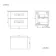Elba Charcoal Elm Wall Hung Drawer 600mm Excludes Counter Top Basin - Black Accents