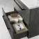 Elba Charcoal Elm Wall Hung Drawer Vanity with Marble Top & Oval Counter Top Basin 600mm - Black Accents