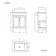 Bermuda Graphite Grey Vanity with Marble Top & Curved Counter Top Basin 600mm