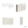 Monaco Chalk White Combination Vanity Basin with Marble Top 1200mm (Excludes Pan & Cistern)