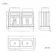 Lucia Inky Blue Double Vanity with Oak Effect Top & Curved Counter Top Basin 1200mm