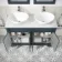 Lucia Inky Blue Double Vanity with Marble Top & Oval Counter Top Basin 1200mm