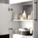 Avon Gloss White Vanity with Curved Counter Top Basin 600mm - Black Accents