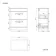 Avon Gloss White Counter Top Drawer Vanity 600mm - Black Accents