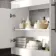 Avon Gloss White Vanity with Curved Counter Top Basin 800mm - Black Accents