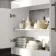 Avon Gloss White Counter Top Vanity 800mm - Black Accents