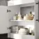 Avon Gloss White Counter Top Vanity with Marble Top 800mm - Black Accents