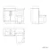 Avon Stone Grey Combination Vanity Basin and Miami Toilet 1100mm - Black Accents