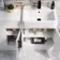 Harper Gloss White Combination Vanity Basin with Marble Top & Atlanta Toilet 1500mm - Black Accents
