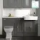 Monaco Graphite Grey Combination Vanity Basin with Marble Top 1500mm (Excludes Pan & Cistern)