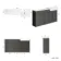 Monaco Graphite Grey Combination Vanity Basin with Marble Top 1500mm (Excludes Pan & Cistern)