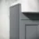 Monaco Dove Grey Basin Vanity and Back To Wall Toilet Unit 1200mm (Excludes Pan & Cistern) - Brushed Brass Accents