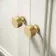Monaco Chalk White Basin Vanity and Back To Wall Toilet Unit 1200mm (Excludes Pan & Cistern) - Brushed Brass Accents
