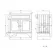 Lucia Chalk White Vanity with Marble Top & Curved Counter Top Basin 840mm - Brushed Brass Accents