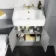 Monaco Dove Grey Combination Vanity Basin and Seattle Toilet 1200mm - Brushed Brass Accents