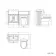 Monaco Dove Grey Combination Vanity Traditional Basin and Seattle Toilet 1200mm - Brushed Brass Accents