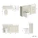 Monaco Chalk White Combination Vanity Basin and Hudson Toilet with Wooden Seat 1500mm - Brushed Brass Accents