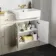 Monaco Chalk White Combination Vanity Basin and Boston Toilet 1500mm - Brushed Brass Accents