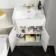 Monaco Chalk White Combination Vanity Traditional Basin and Boston Toilet 1200mm - Brushed Brass Accents