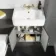 Monaco Graphite Grey Combination Vanity Basin and Seattle Toilet 1200mm - Brushed Brass Accents