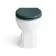 Monaco Midnight Green Combination Vanity Traditional Basin with Marble Top & Hudson Toilet with Wooden Seat 1500mm - Brushed Brass Accents