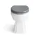Monaco Dove Grey Combination Vanity Basin and Hudson Toilet with Wooden Seat 1500mm - Brass Knurled Handles