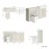 Monaco Chalk White Combination Vanity Basin and Hudson Toilet with Wooden Seat 1500mm - Brass Knurled Handles
