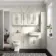 Monaco Chalk White Combination Vanity Traditional Basin and Hudson Toilet with Wooden Seat 1500mm - Brass Knurled Handles