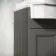 Monaco Graphite Grey Combination Vanity Traditional Basin with Marble Top & Boston Toilet 1200mm - Brass Knurled Handles