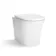 Harper Gloss White Combination Vanity Basin with Marble Top & Tucson Toilet 1500mm - Brushed Brass Accents
