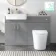 Harper Stone Grey Combination Vanity Basin with Marble Top & Tucson Toilet 1200mm - Brushed Brass Accents
