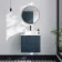 Crete Fluted Navy Blue Wall Hung Drawer Vanity with Marble Top & Marin Basin 600mm
