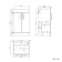 Mersey Gloss White Basin Vanity and Back To Wall Unit 1000mm (Excludes Toilet) - Black Accents