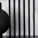 Trepanel Design® White Marble Effect on Black Felt Acoustic Wood Slat Panels