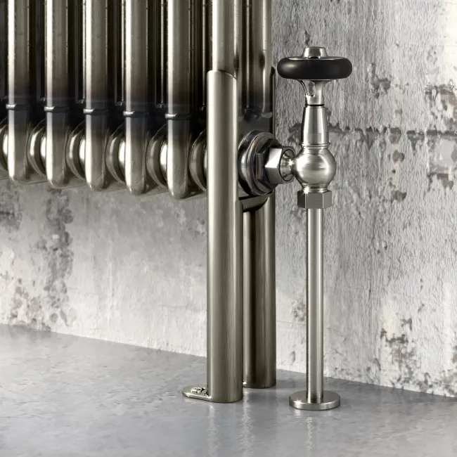 Athens Raw Metal Double Column Horizontal Traditional Radiator 600x425mm