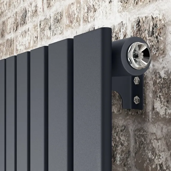 Faro Anthracite Single Flat Panel Horizontal Radiator 600x1820mm