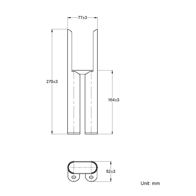 Raw Metal Traditional 2 Column Radiator Feet