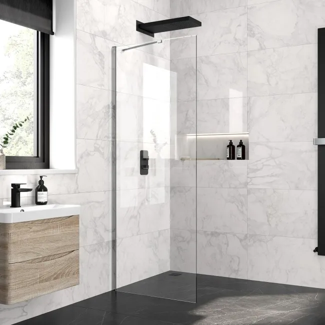 Copenhagen Easy Clean 8mm Wet Room Shower Glass Panel 800mm